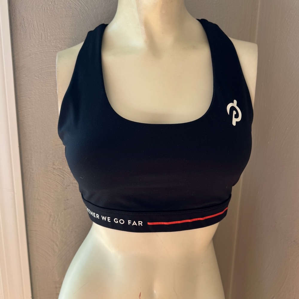 Peloton cadence laser dot Racerback sports bra size med